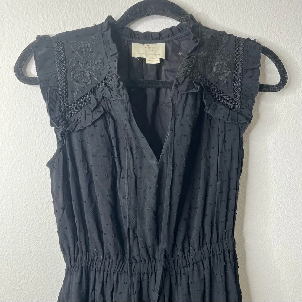 Kate spade size 0 sleeveless black summer/spring feminine dress